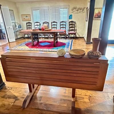 Teak drop leaf table