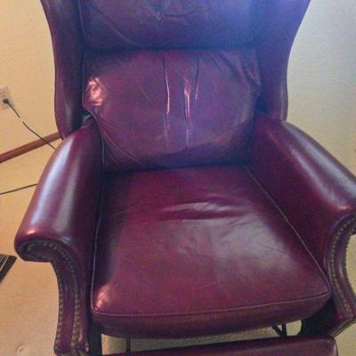 Ha132a vintage leather recliner chair