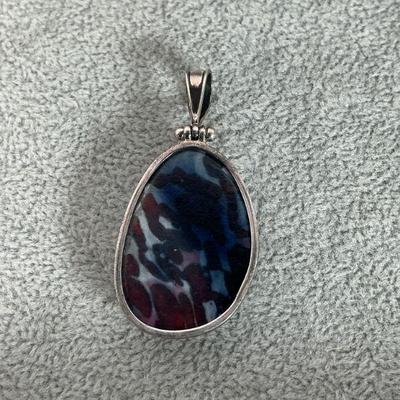 Sterling Glass Pendant