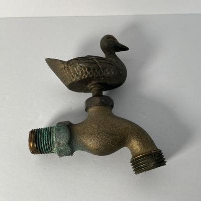 Vintage Brass Duck Water Spigot
