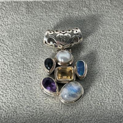 Sterling Multi Stone Pendant