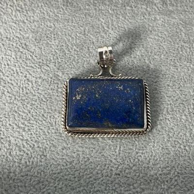 Sterling Blue Lapis Pendant