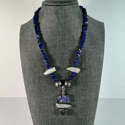 Blue Lapis Sterling Necklace