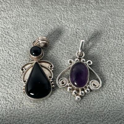 Sterling Stone Pendants