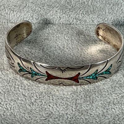 Sterling Turq Cuff Bracelet