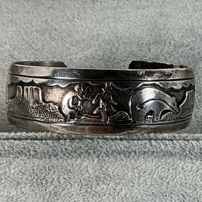 Sterling Cuff - Marked WW