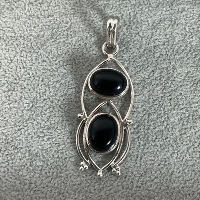 Sterling Blk Onyx Pendant
