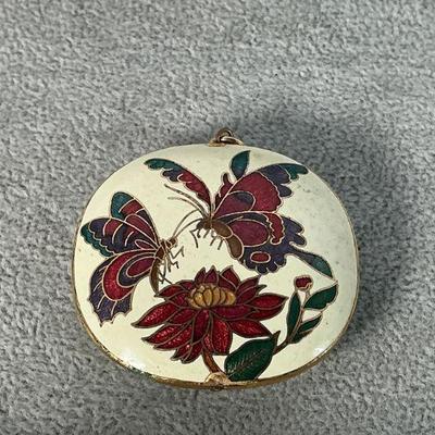 Brass/Cloisonne Pendant