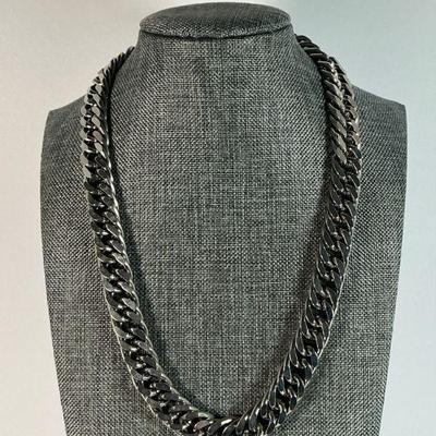 Silver Link Chunky Necklace