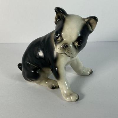 Vintage Lefton Ceramic Boston terrier