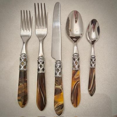 Vintage Vietri Aladdin tortoiseshell flatware