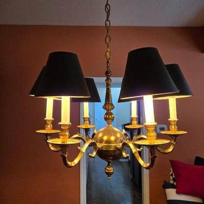 brass hanging lamp