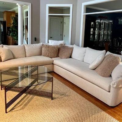 O.P.. Jenkins sectional sofa, less than 2 years old and originally $8,000 