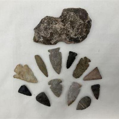 Lot 183  
Arrowheads & Stone Hand Tool