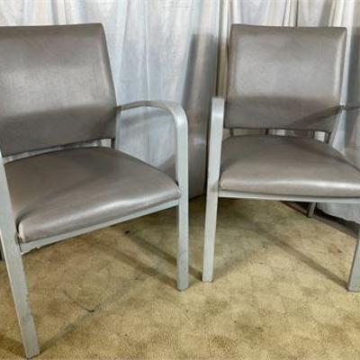 Lot 179  
Pair of Metal Framed Arm Chairs