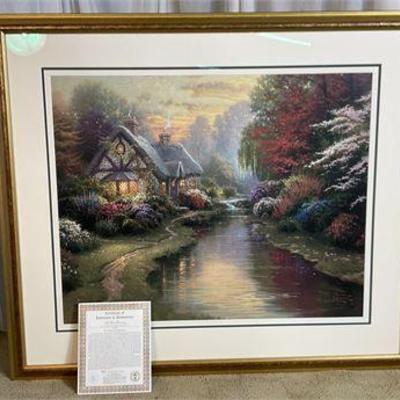 Lot 172   
Art: Large - THOMAS KINKADE “A QUIET EVENING”