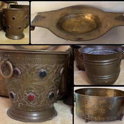 Brass Planters & More: 5pcs