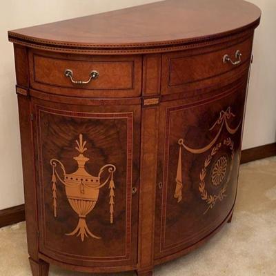 Olive Wood Toulouse Demi-Lune Sideboard With Key