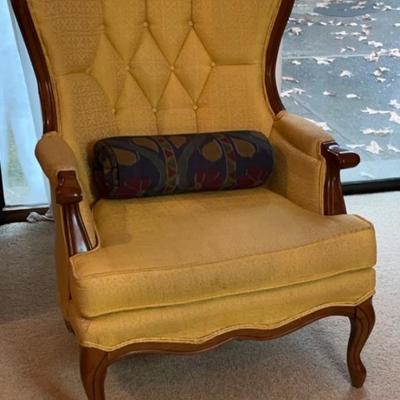 Vintage Wingback Chair
Mustard yellow 