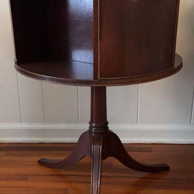 Revolving Mahogany Drum Table Bookcase