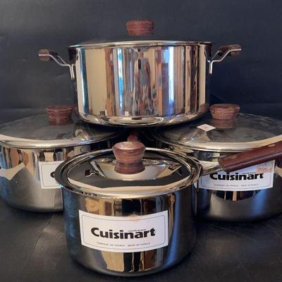 Cuisinart Dutch Oven/Stockpot Trio With Saucepan And Lids: 8pcs