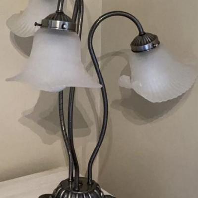 Vintage Three Fluted Tulip Lamp