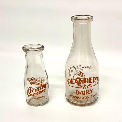 These are rare Kensington bottles. Part of a collection of local dairy bottles