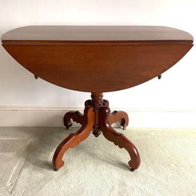 19th c. walnut drop leaf table