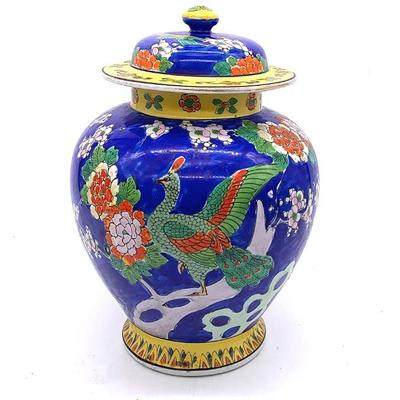 Vtg. Fukagawa ginger jar  ht. 10 1/2”