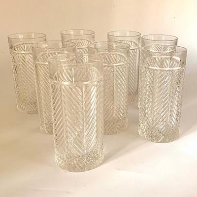 1990’s Ralph Lauren Herringbone  highballs, set of 8