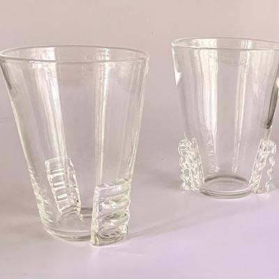 Pr. Steuben Art Deco vases ht. 7 .1/2”