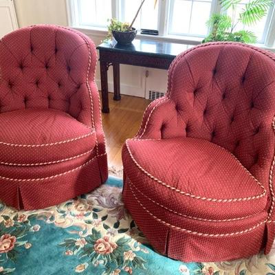 Pr.  of Baker club chairs