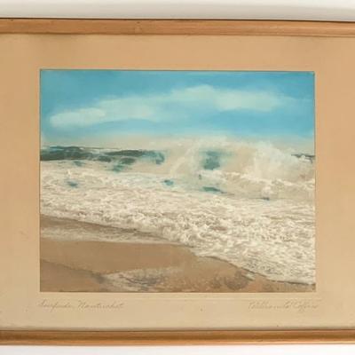 William W. Coffin, “Surfside, Nantucket” tinted photograph. Rare photographer. Image 8x10”