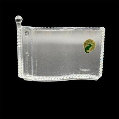 Lot 077  
Waterford Crystal Glass Flag Paperweight