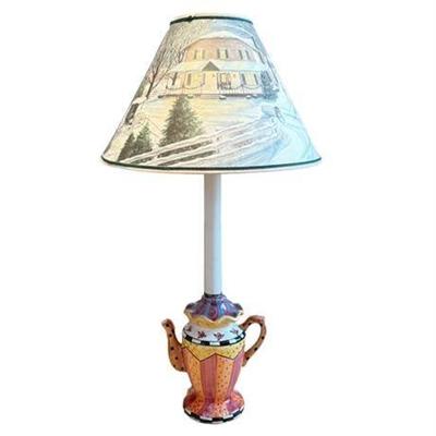 Lot 022-138  
Mackenzie-Childs Teapot Candlestick Lamp
