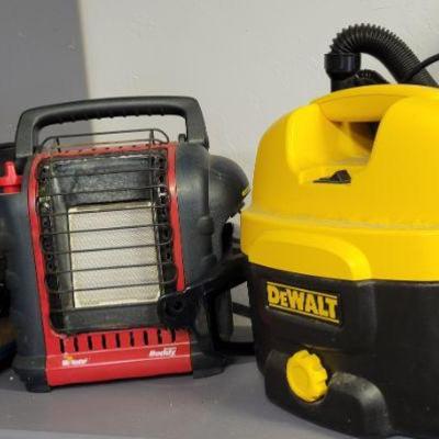 Propane Heater and DeWalkt Vac