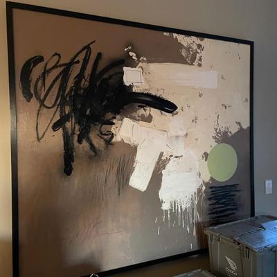 M.C.M. PAINTING BY ROBERT M. ROBINSON MEASURES 72" X 65"