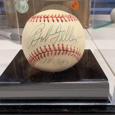 BAP119 Bob Feller Autographed Baseball - HOF Pitcher 