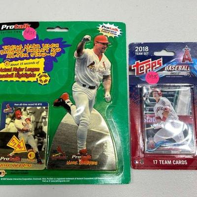 BAP044- Topps Angels Baseball Cards And Protalk Mark McGwire 