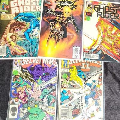 BAP035 Assorted Marvel Comics Ghost Rider and Secret Wars (5)