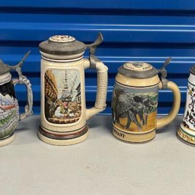 BAP305 Six Vintage Steins