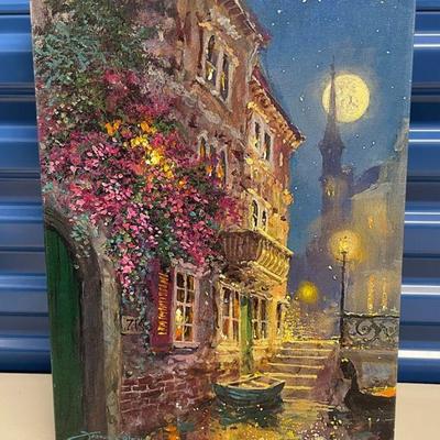 BAP417 - Limited Edition Print Of “ Nighttime On The Canal” By James Coleman