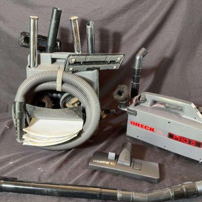 Oreck XLPro5 Vacuum With Extra Case Of Attach. & Parts In Working Condition, Plus 24 Vac Bags