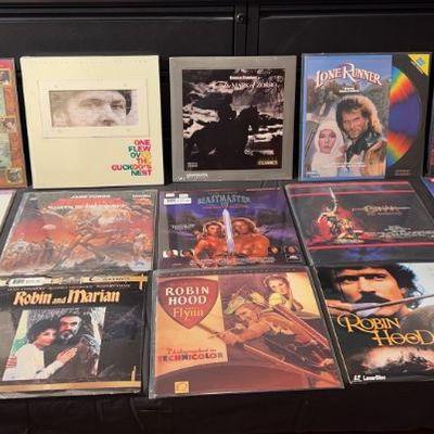 22 Vintage LaserDisc Movies Incl. Several Versions of Robin Hood, Monty Python, Conan, Labyrinth