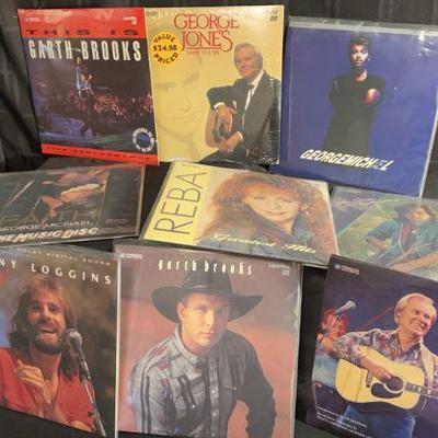Laser Discs Garth Brooks, George Jones, George Michael And More.