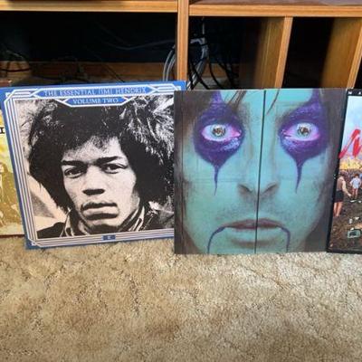 Hard Rock Lp’s, Alice Cooper, Jimi Hendrix, Led Zeppelin, Iron Butterfly, Nazareth And Prince