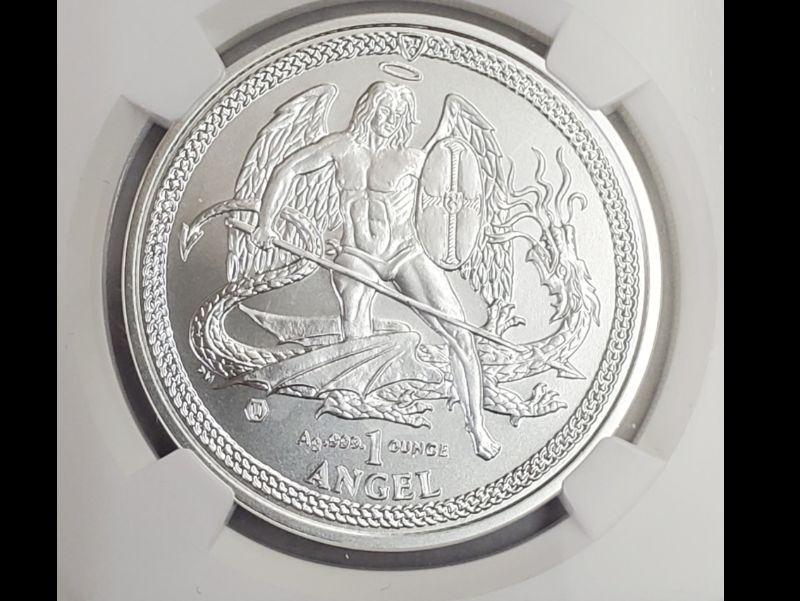 Sale Photo Thumbnail #56: 2015 Isle of Man Angel & Queen Elizabeth .999 Silver 1 oz