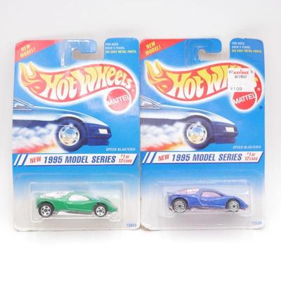 Pair of 1995 Mattel 1st Edition Speed Blaster Hot Wheels - Unopened