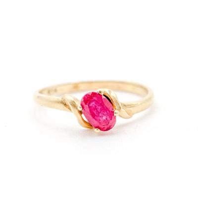 14K Gold Ruby Ring Size 6