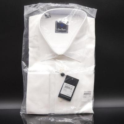 David Donohue White Dress Shirt Size 17.5 x 34/35 - New
